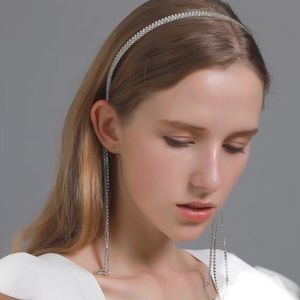 Two row hanging diamond headband!